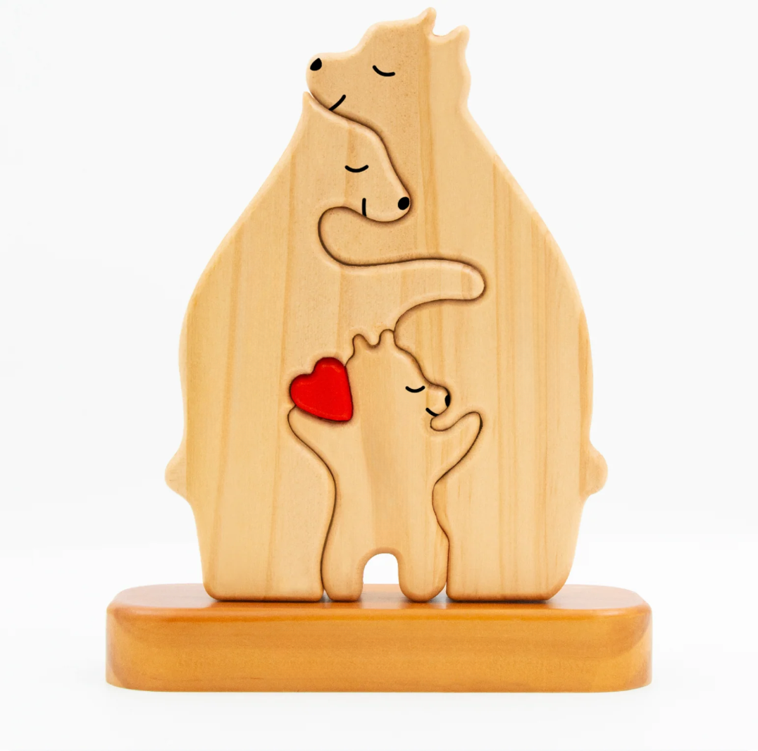 Família Urso personalizada Presente dia das mães