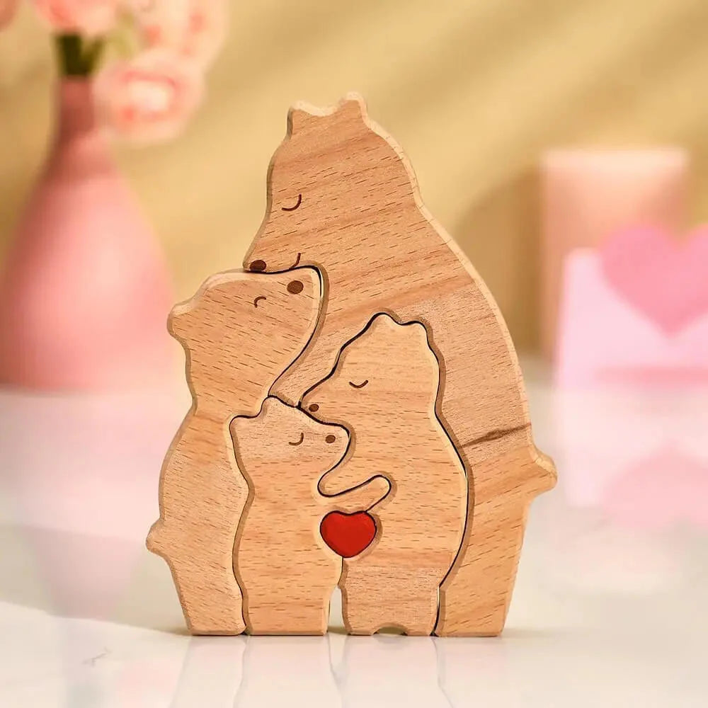 Família Urso personalizada Presente dia das mães
