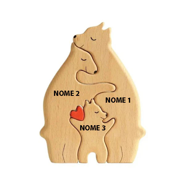 Família Urso personalizada Presente dia das mães