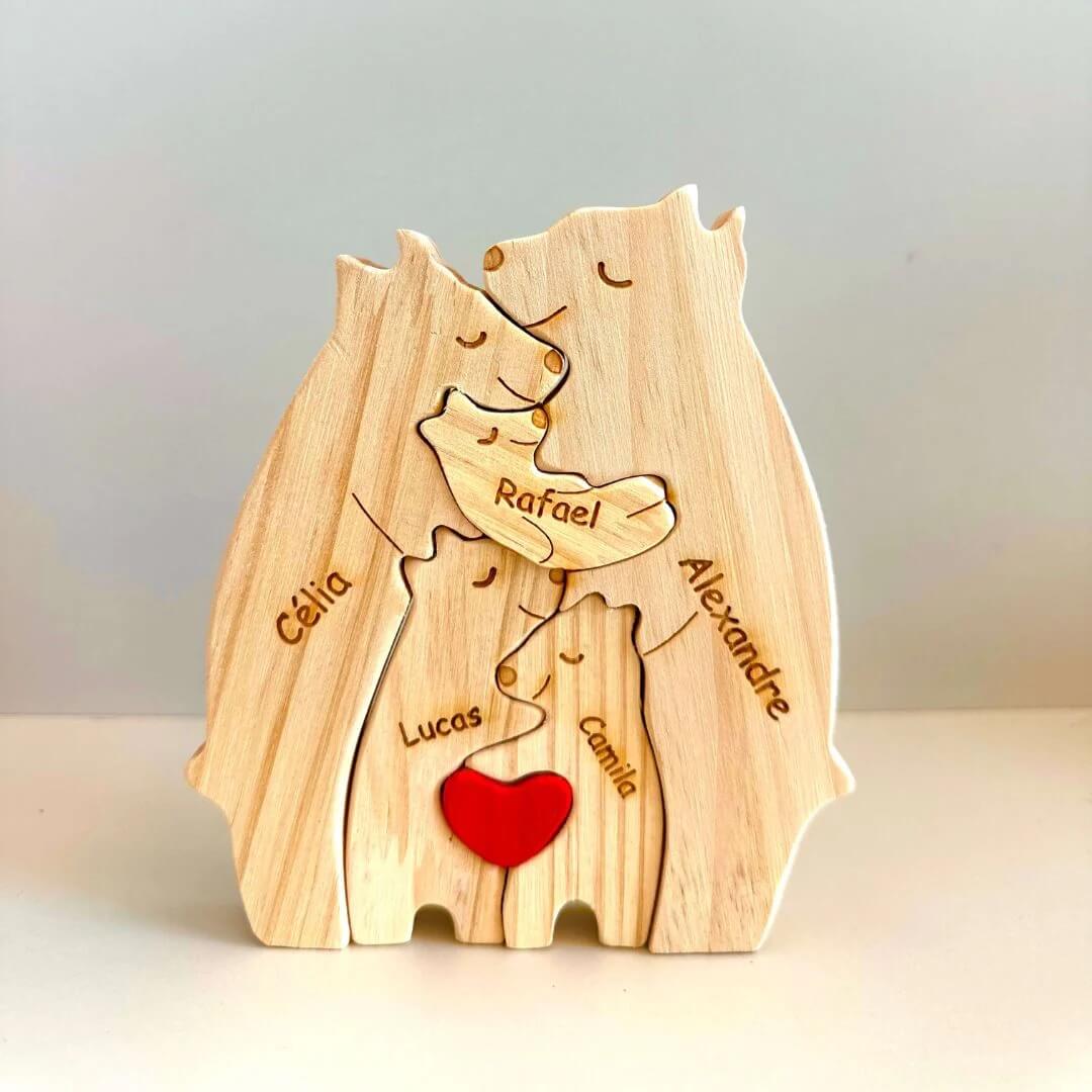 Família Urso personalizada Presente dia das mães