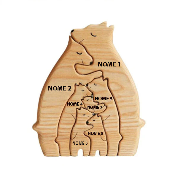Família Urso personalizada Presente dia das mães