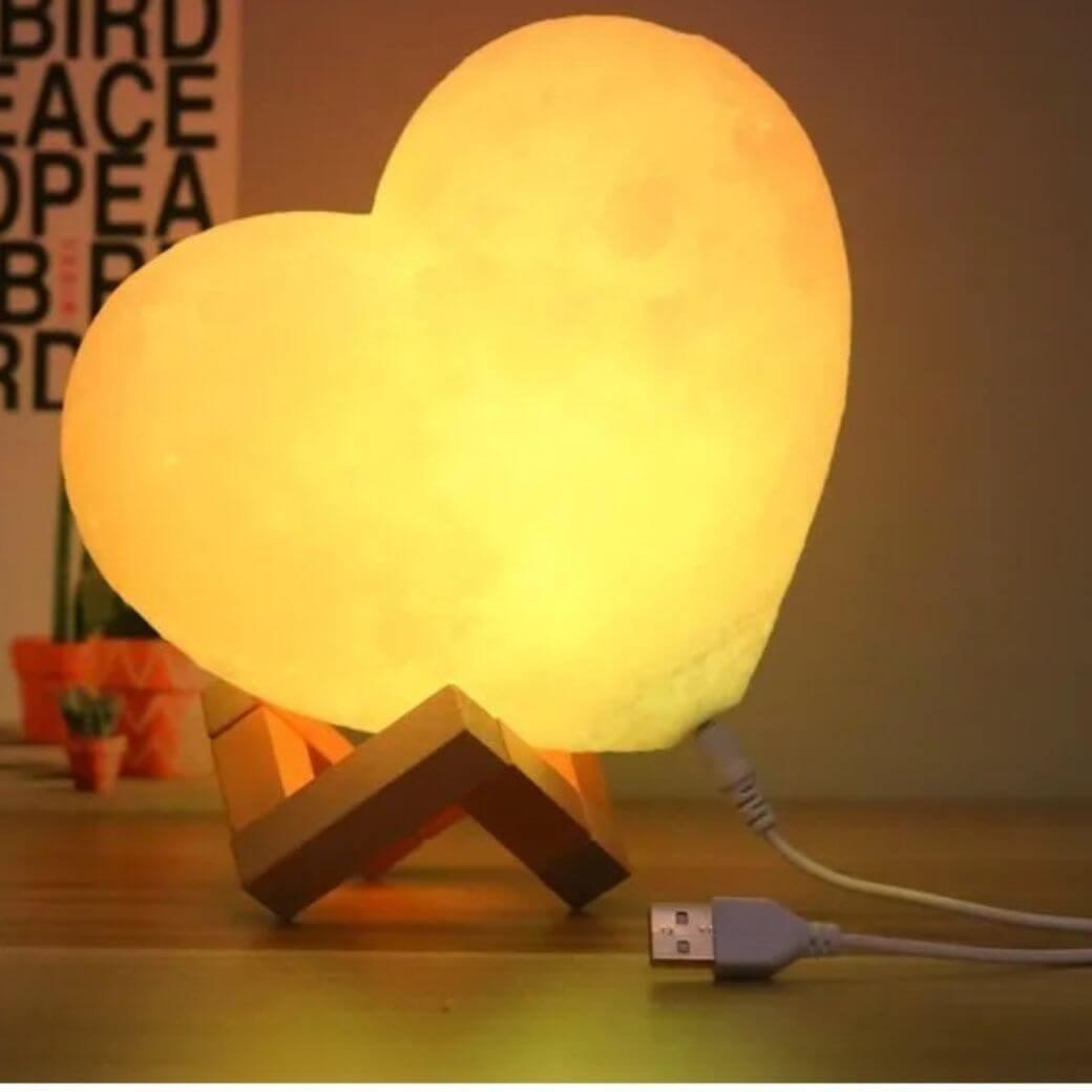 Lumi Love 3 cores usb touch 18cm - Lumi Lua 3d
