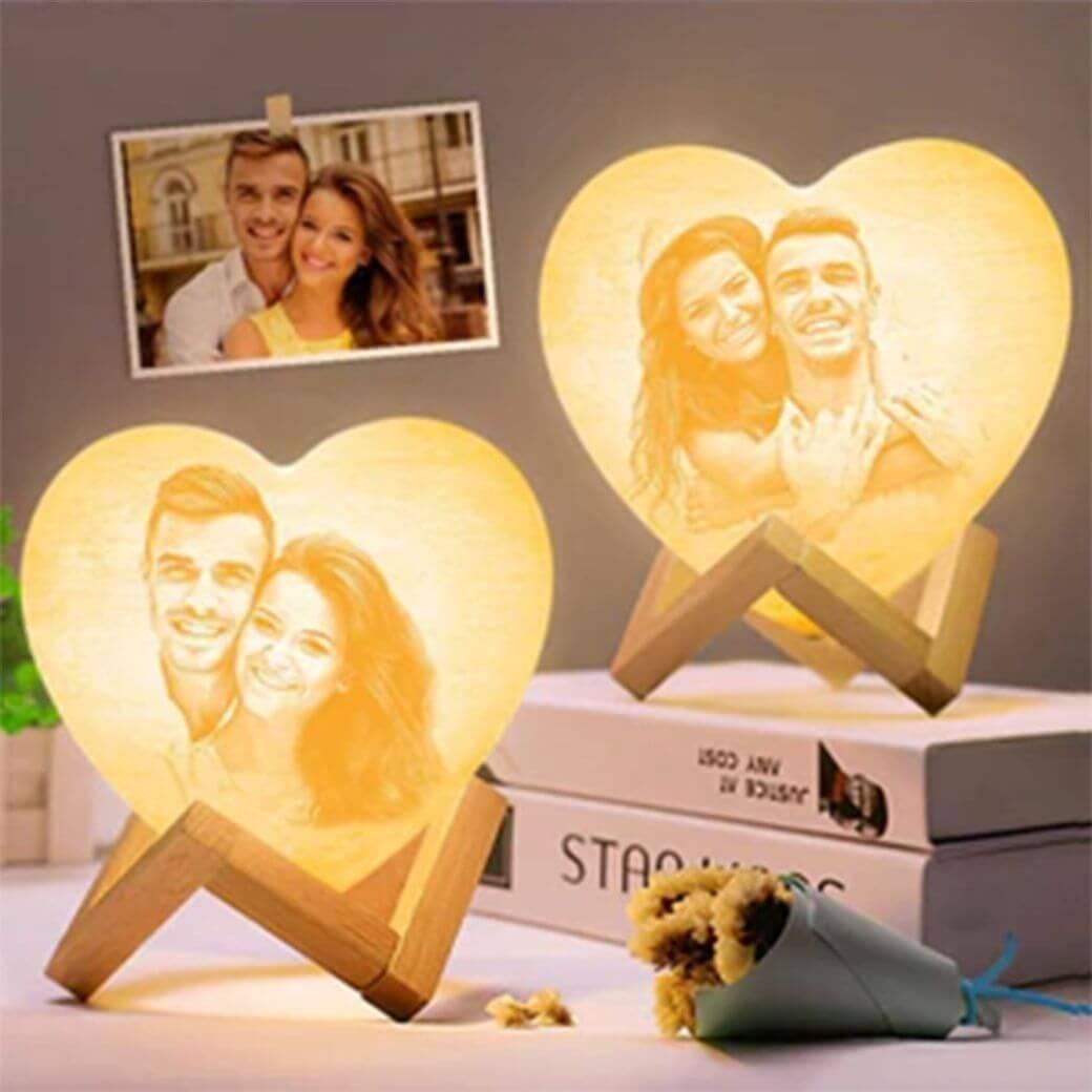 Lumi Love 3 cores usb touch 18cm - Lumi Lua 3d