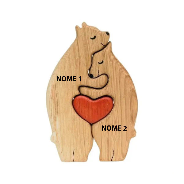 Família Urso personalizada Presente dia das mães
