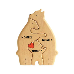 Família Urso personalizada Presente dia das mães